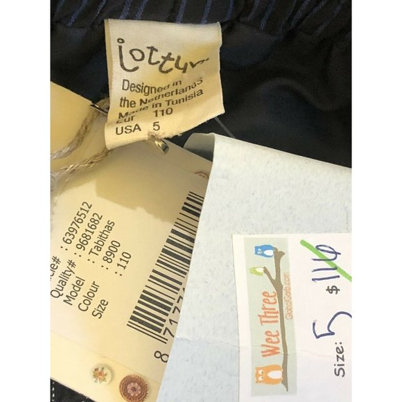 Jottum Girls 5 & 6 Skirt Vest Set Navy Black Applique Satin Cotton Pockets $206 - Picture 8 of 10